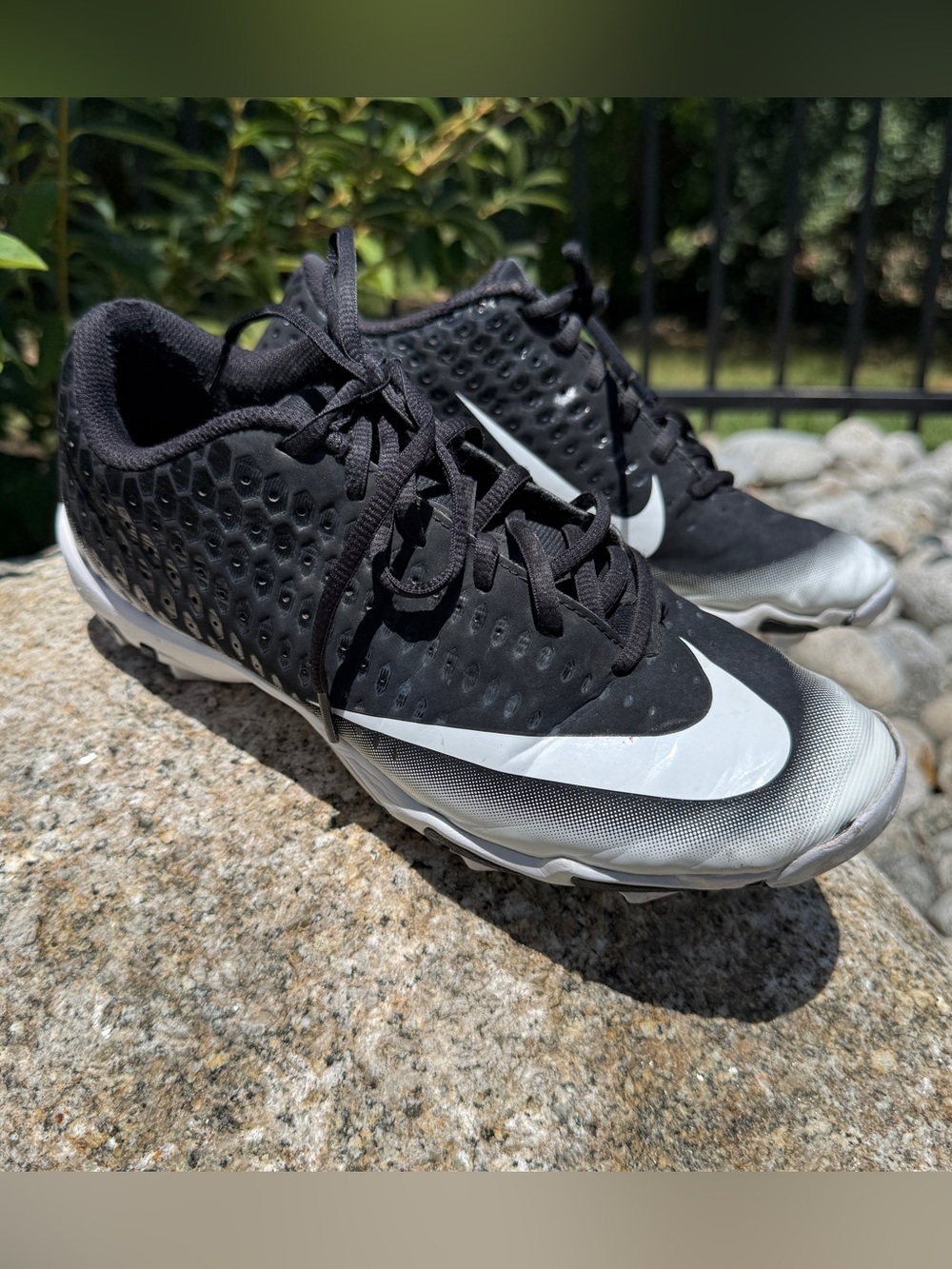 Nike Alpha Huarache Varsity Keystone Baseball Cleats Black White Mens 7 Athletic